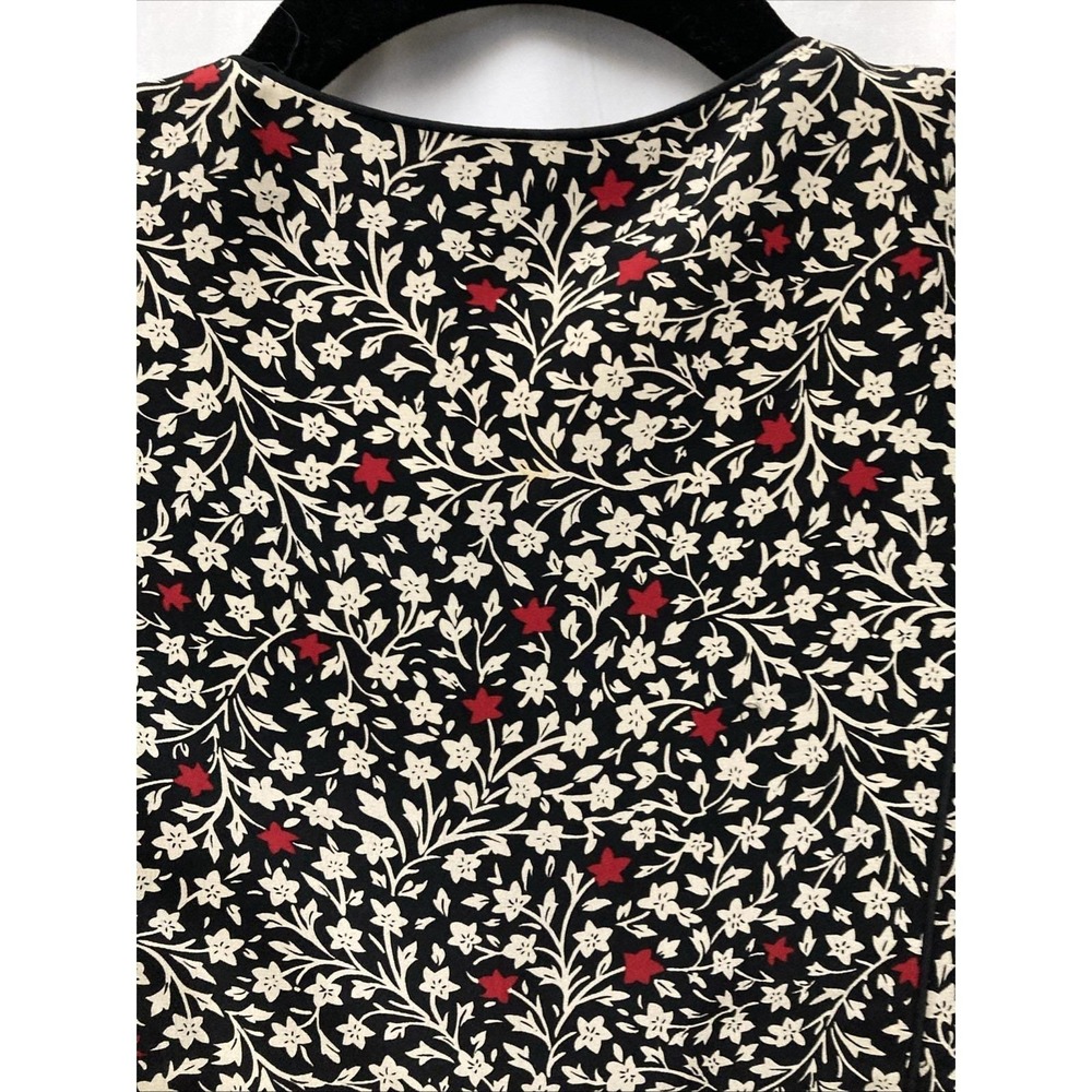 VTG Maggy London by Jeannene Booher Silk Front Button Floral Dress - Sz 10 - Picture 11 of 15